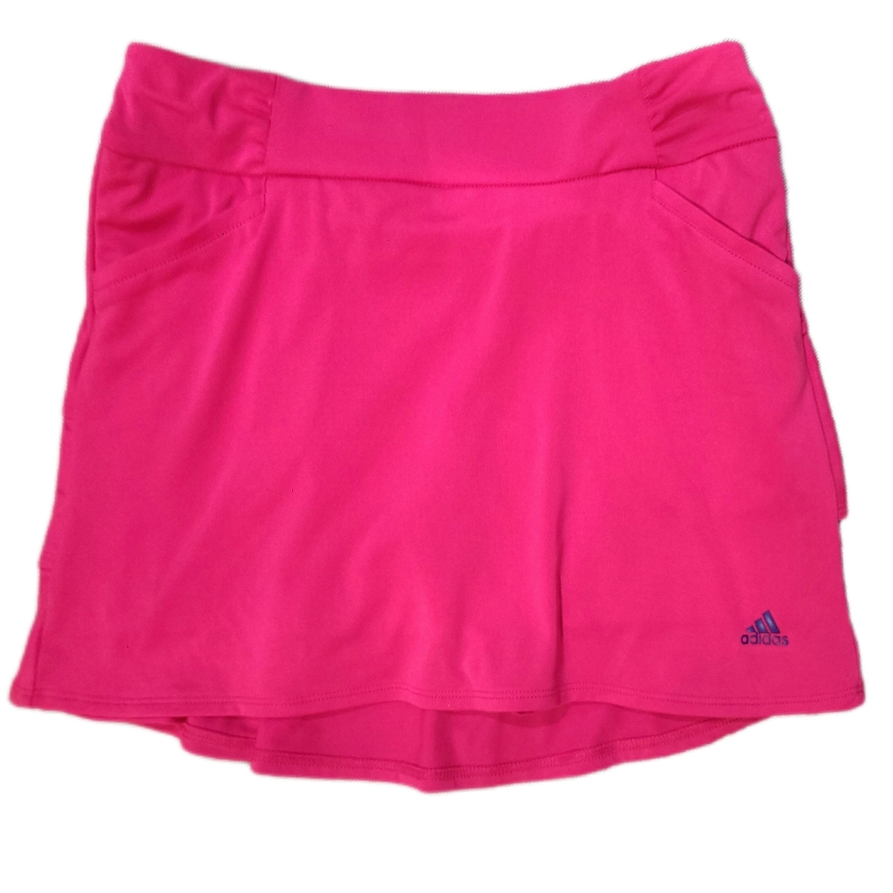Adidas Girls Ruffled Skort Mini Skirt Golf Tennis Lolly L 13-14